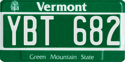 VT license plate YBT682