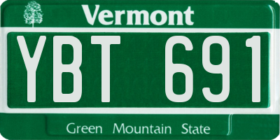 VT license plate YBT691