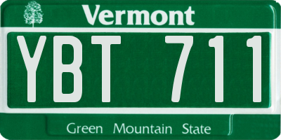 VT license plate YBT711