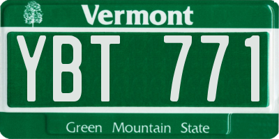 VT license plate YBT771