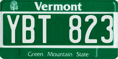 VT license plate YBT823