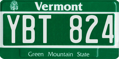 VT license plate YBT824