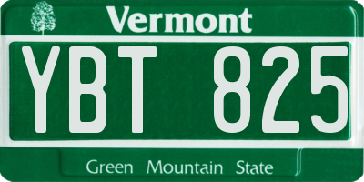 VT license plate YBT825