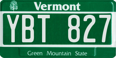 VT license plate YBT827