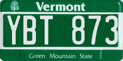 VT license plate YBT873