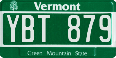 VT license plate YBT879