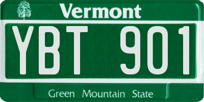 VT license plate YBT901