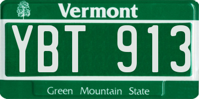 VT license plate YBT913