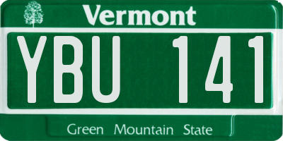 VT license plate YBU141