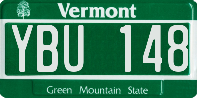 VT license plate YBU148