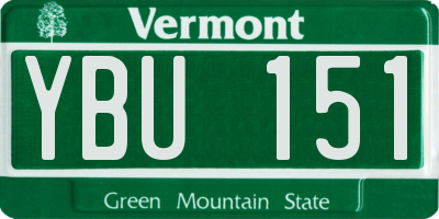 VT license plate YBU151