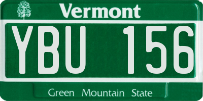 VT license plate YBU156
