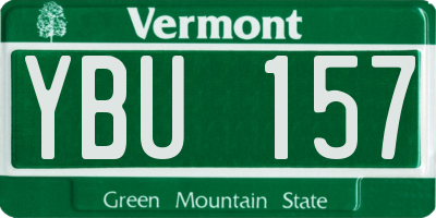VT license plate YBU157