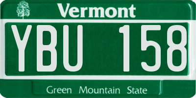 VT license plate YBU158