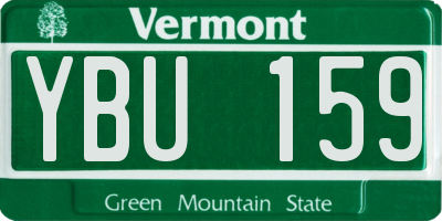 VT license plate YBU159
