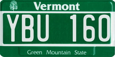 VT license plate YBU160