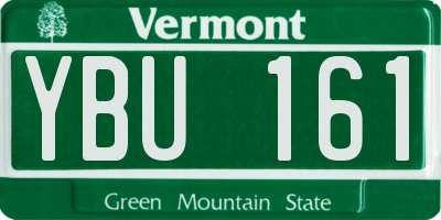 VT license plate YBU161