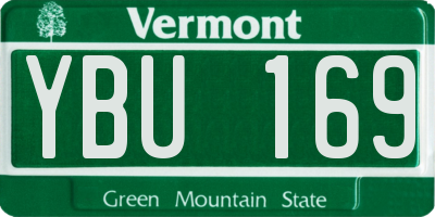 VT license plate YBU169