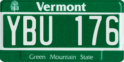 VT license plate YBU176