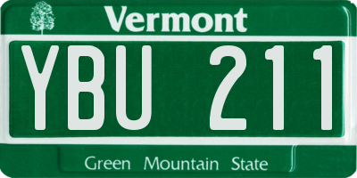 VT license plate YBU211