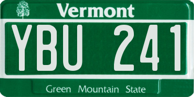 VT license plate YBU241