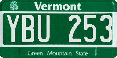 VT license plate YBU253