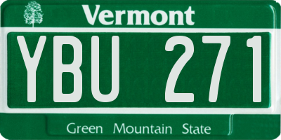 VT license plate YBU271