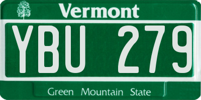 VT license plate YBU279