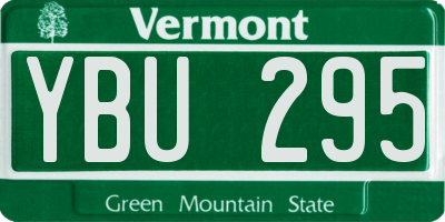 VT license plate YBU295