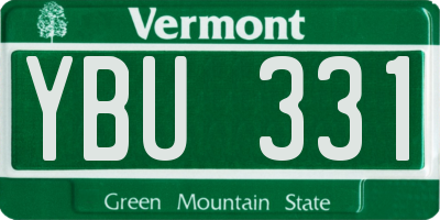 VT license plate YBU331
