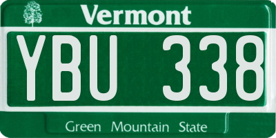 VT license plate YBU338