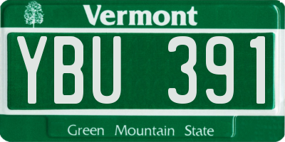 VT license plate YBU391