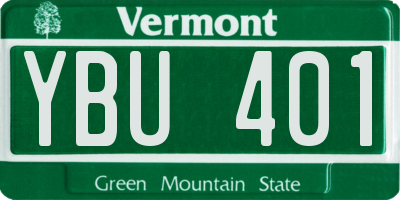 VT license plate YBU401