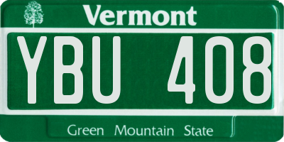 VT license plate YBU408