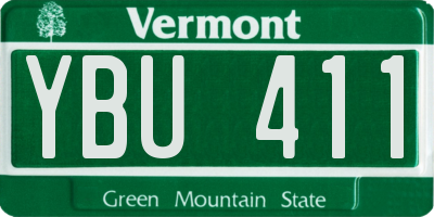 VT license plate YBU411