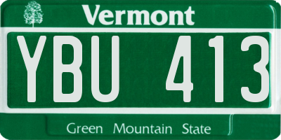 VT license plate YBU413