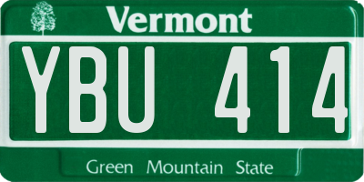 VT license plate YBU414
