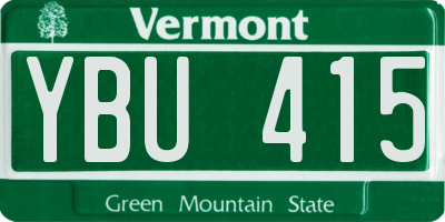 VT license plate YBU415