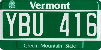 VT license plate YBU416