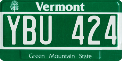 VT license plate YBU424