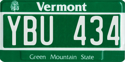 VT license plate YBU434