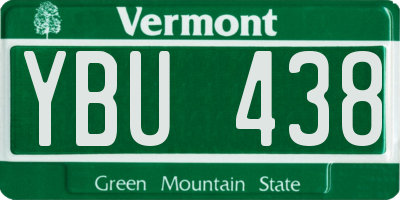 VT license plate YBU438