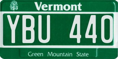 VT license plate YBU440