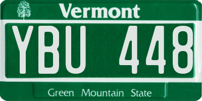 VT license plate YBU448
