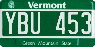 VT license plate YBU453