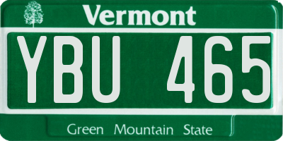 VT license plate YBU465