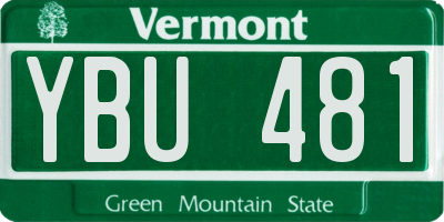 VT license plate YBU481