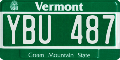 VT license plate YBU487
