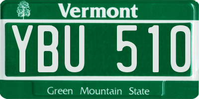 VT license plate YBU510