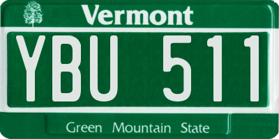 VT license plate YBU511